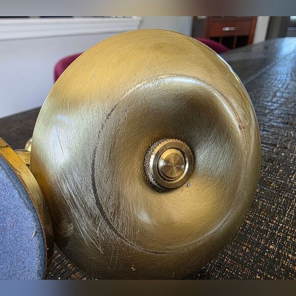 2 Polished Brass Elegant Gold Taper Candlestick Holders Sz 4.5' & 5' Short - Picture 3 of 12